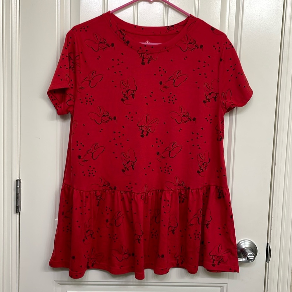 Disney Minnie Mouse Red Blouse Size medium